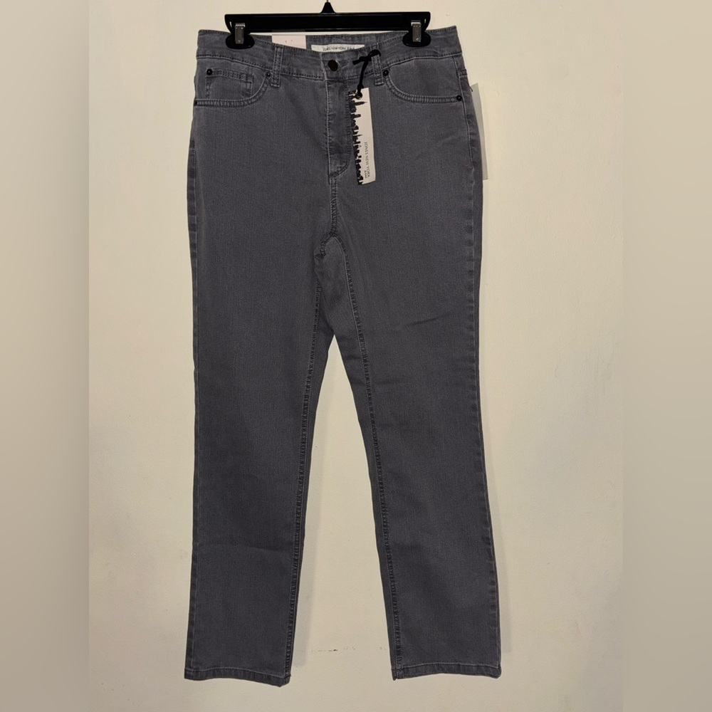 Jones New York Women's Charcoal Straight Leg Jeans